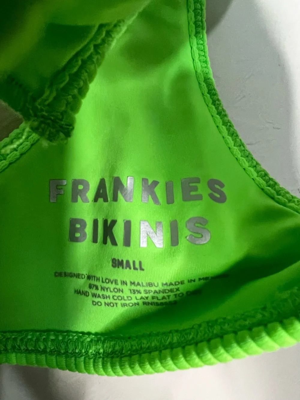 Frankie’s Cole Bright Green Top X Shea Luxe Purple Hip Hugger Bikini 2 Piece Set